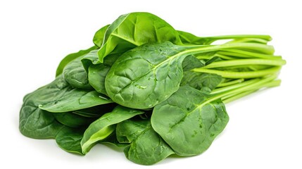 Poster - Spinach on isolated white background.