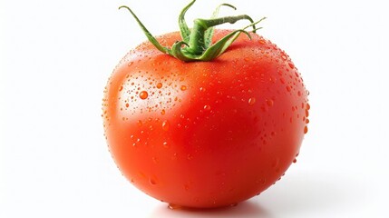 Sticker - Tomato on isolated white background.