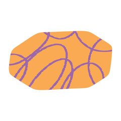 Canvas Print - abstract shapes in vibrant colors, hand drawn doodles for a geometric design. flat vector illustrati