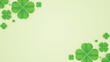 Light Shell Haven Blank Horizontal Vector Background Design Decorated With A Simple Clover Leaves Border