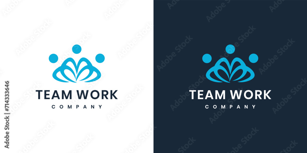 Teamwork concept logo. People logo icon Stock Vector | Adobe Stock