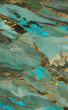 © SuFiSa - Stone mosaic background. Turquoise stonewall. Rock texture with cracks. Close-up. Rough Stone surface. Beautiful nature backdrop with empty copy space