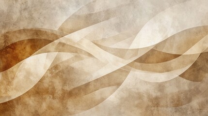 Wall Mural - Brown and White Abstract Background With Swirls