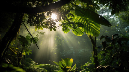 Wall Mural - forest in the morning