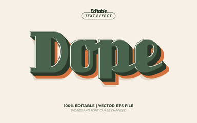 Wall Mural - Dope Retro Vintage Editable Text Effect, Editable Font Style Premium Vector