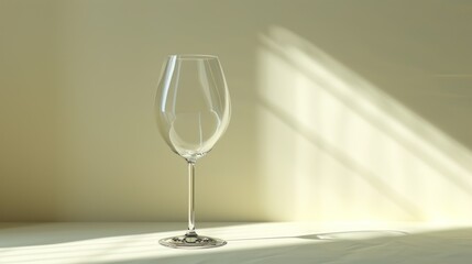 Poster -  a glass of wine sitting on top of a table next to a shadow of a person's shadow on the wall and a light shining on the wall behind it.