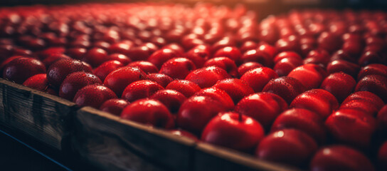 Sticker - Colorful, Juicy Harvest: Red Organic Ripe Fruit on Fresh Market, Closeup on White Background