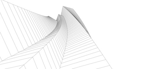 Wall Mural - abstract architecture 3d illustration