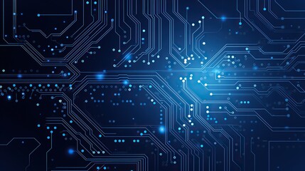 Wall Mural - circuit technology background with high-tech digital data connection system, cyber circuit future te