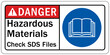 © middlenoodle - Safety data sheet and material safety data sheet sign