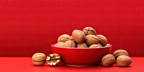 Wall Mural - walnuts in a basket