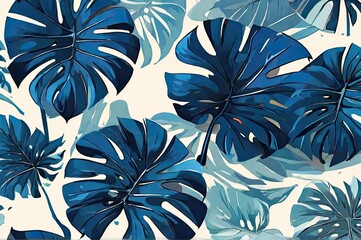 Wall Mural - Monstera adansonii wallpaper backround illustration