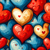 Heart Valentine's Pattern, AI designed