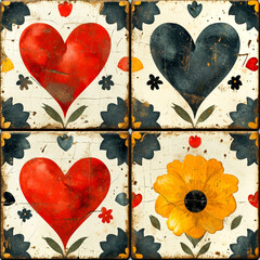 Heart Valentine's Pattern, AI designed