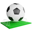 © Nut Creator - Football match clipart flat design icon isolated on transparent background, 3D render sport and exercise concept