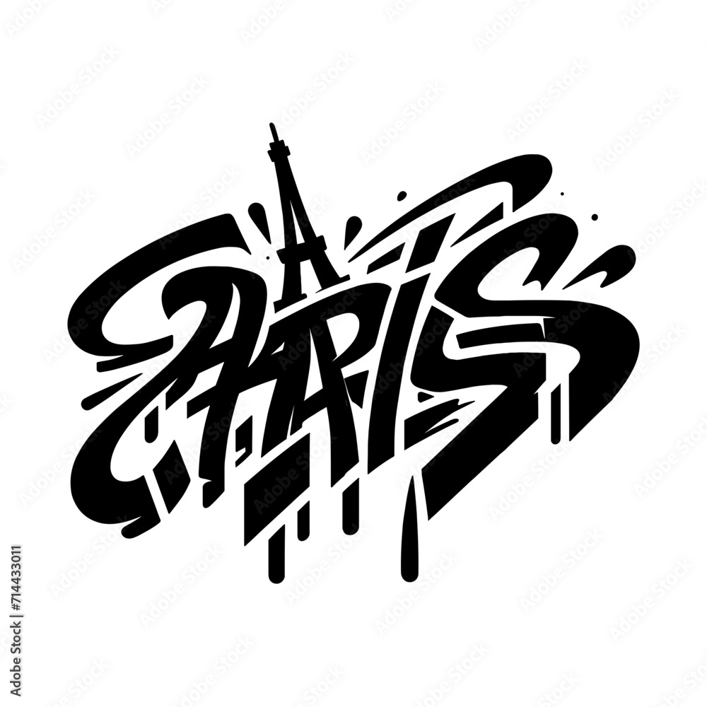 Paris Lettering Cut Out