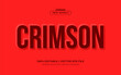 © Regulr - Crimson Red 3D Embossed Editable Text Effect, Editable Font Style Premium Vector