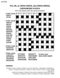 Large print quick style criss-coss (or fill-in, else kriss-kross) crossword puzzle
