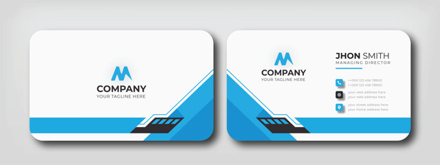 Wall Mural - simple modern business card creative and clean professional business card template design. minimal s
