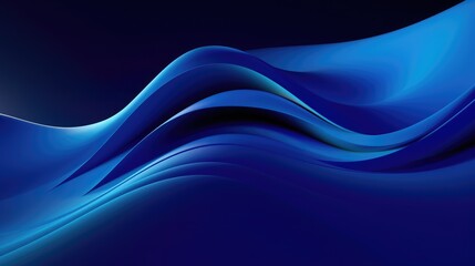 Wall Mural - Abstrract blue wavy background with circular lines