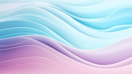 Wall Mural - waves flowing pastel illustration blue pink