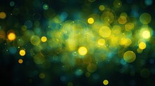 A Background With Neon Yellow Circles Arranged In A Random Pattern With A Gradient Effect And A Radial Blur
