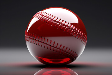 baseball ball isolated on black background