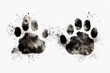 Dog paw foot print illustration, isolated on white background