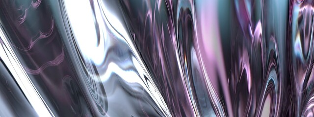 Wall Mural - Pink and Blue Crystal Glass Refraction and Reflection Lush Elegant and Modern 3D Rendering Abstract Background