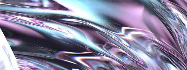 Wall Mural - Pink and Blue Crystal Glass Refraction and Reflection Lush Cool Elegant Modern 3D Rendering Abstract Background