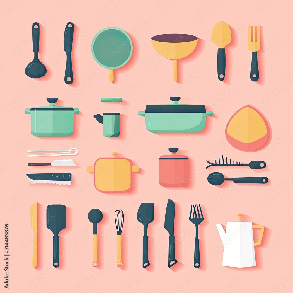 Vector Illustration of Cookware Stock Illustration | Adobe Stock