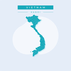 Wall Mural - Vector illustration vector of Vietnam map Asiac