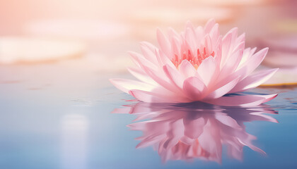 Sticker - Pink Lotus in Clear Water