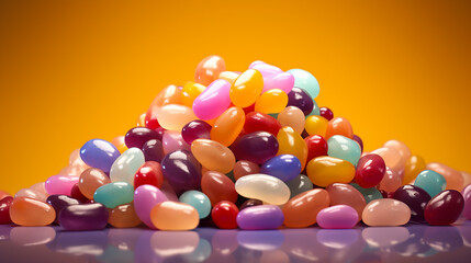 Wall Mural - colorful delicious jelly beans