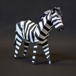 paper origami zebra