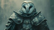 Owl with Full Face Helmet and Armor