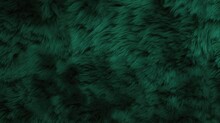 Luxurious Deep Emerald Green Fur Texture Background