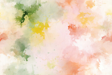 Wall Mural - colorful watercolor abstract art: textured paint stains on blue wallpaper â€” bright brush patterns 