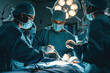 © ty - Team of doctors working together during a surgery in operating room
