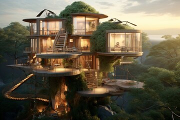 Wall Mural - Futuristic sustainable society