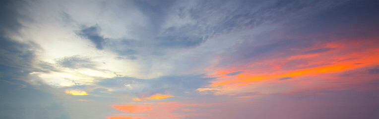 Wall Mural - grey and pink clouds sky