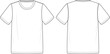 Short sleeve Crew neck T Shirt flat sketch fashion illustration drawing template.