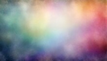Colorful Background In Soft Shades Of Blue Purple Green Yellow Pink Red Orange And White With Light Center And Dark Border With Faint Vintage Distressed Texture