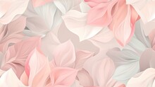  A Close Up Of A Pink And White Wallpaper With A Lot Of Pink And White Flowers On The Side Of The Wall And Leaves On The Side Of The Wall.