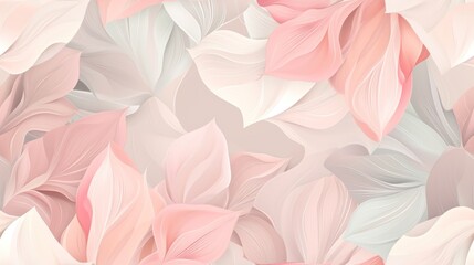 a close up of a pink and white wallpaper with a lot of pink and white flowers on the side of the wal