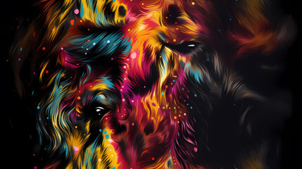 Wall Mural - abstract motley bright wave colorful glitches of painted design background image