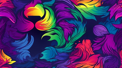 Wall Mural - abstract motley bright wave colorful glitches of painted design background image