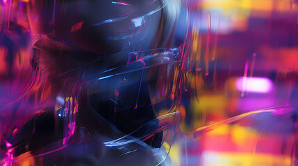 Wall Mural - abstract motley bright wave colorful glitches of painted design background image