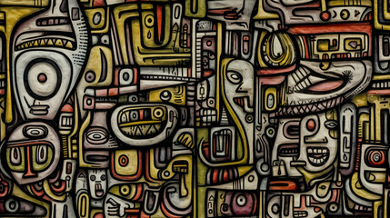 Wall Mural - abstract motley bright wave colorful glitches of painted design background image