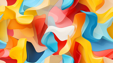 Wall Mural - abstract motley bright wave colorful glitches of painted design background image